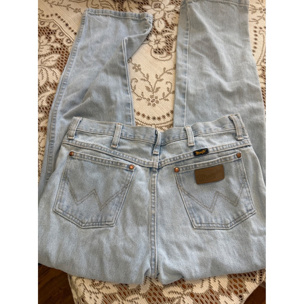 Wrangler 936GBH Cowboy Cut Slim Fit Jeans Light Wash Blue 32x30 Mens Denim